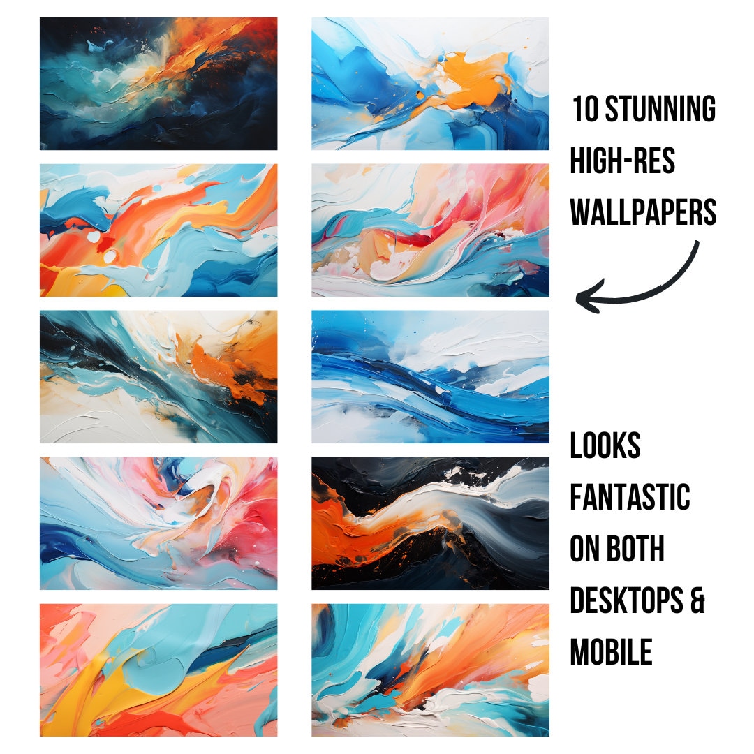 Abstract Acrylic Paint Wallpaper Set, High-res Backgrounds (digital  Download) - Etsy, image size:1080x1080