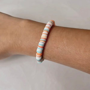 Handmade Retro Mix Clay Bead Bracelet