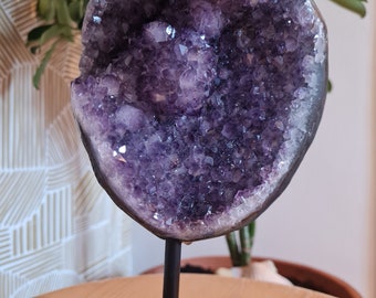 Large Amethyst Geode Crystal Natural self-standing rock for tabletop home  decor healing stone 10.25lb