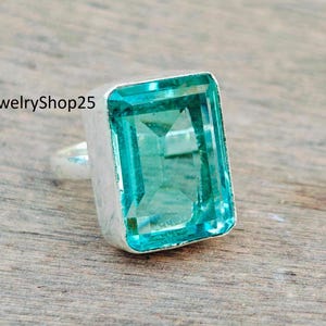 Aquamarine Ring, Aquamarine Jewelry, Handmade Ring, 925 Stealing Jewelry, Women Gift Ring, Gifts For Women, Silver Ring, Statement Ring