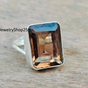 Smoky Quartz Ring, Smoky Quartz Jewelry, Quartz Ring, Handmade Ring, Statement Ring, 925 Silver Sterling Ring, Gifts For Her, Women Ring