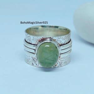 Prehnite Ring, Prehnite Jewelry, Prehnite Gemstone, 925 Silver Sterling Ring, Silver Jewelry, Women Gift, Statement Jewelry, Gift Ring