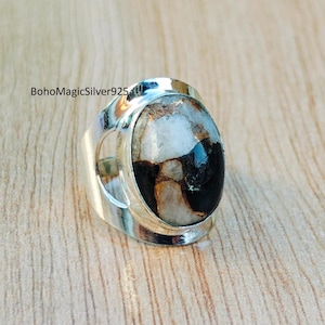 White Buffalo Turquoise Ring, Dahlia Turquoise, Silver Ring, 925 Sterling Silver Ring, Women Ring, Pretty Ring, Birthday Gift, White Buffalo
