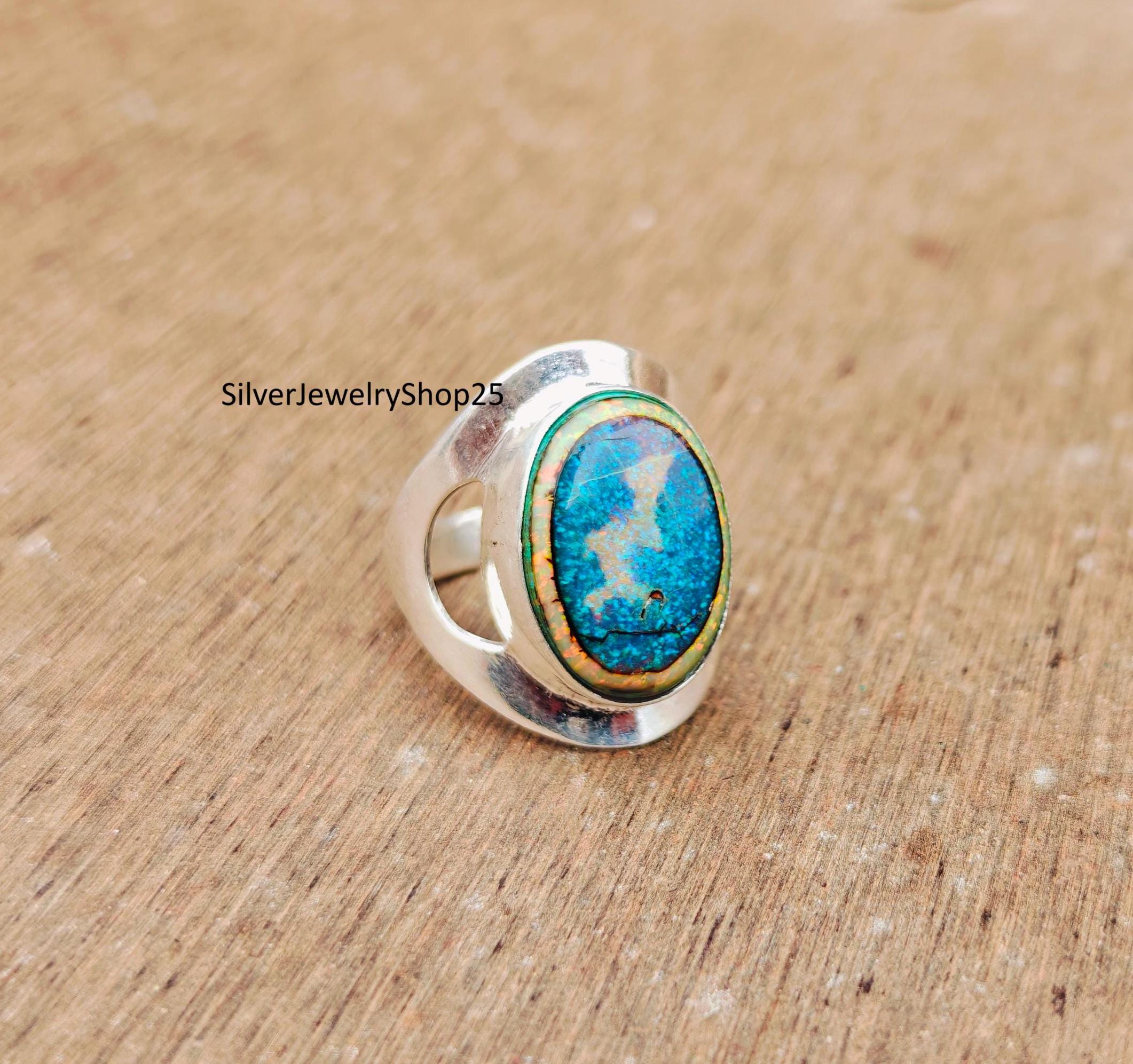 Monarch Opal Ring, 925 Silver Sterling Ring, Opal Ring, Opal Jewelry, Gemstone Ring, Handmade Ring, , Monarch Jewelry, Gift For Her