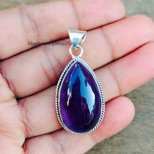Amethyst Pendant, Amethyst Jewelry, Pretty Jewelry, Handmade Gifts, 925 Silver Sterling Pendant, Silver Pendant, Gemstone Pendant, Gifts