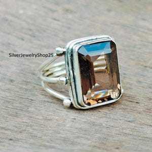 Smoky Quartz Ring, Quartz Jewelry, Quartz Ring, Handmade Ring, Gift Ring, 925 Silver Sterling Ring, Anniversary Gift Ring, Gift For Her
