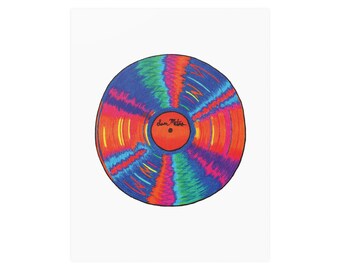 Record Poster Colorful Gift for Music Lovers Satin Poster Record Retro Picture 80's Music Record 70's Drawing 90's Artwork