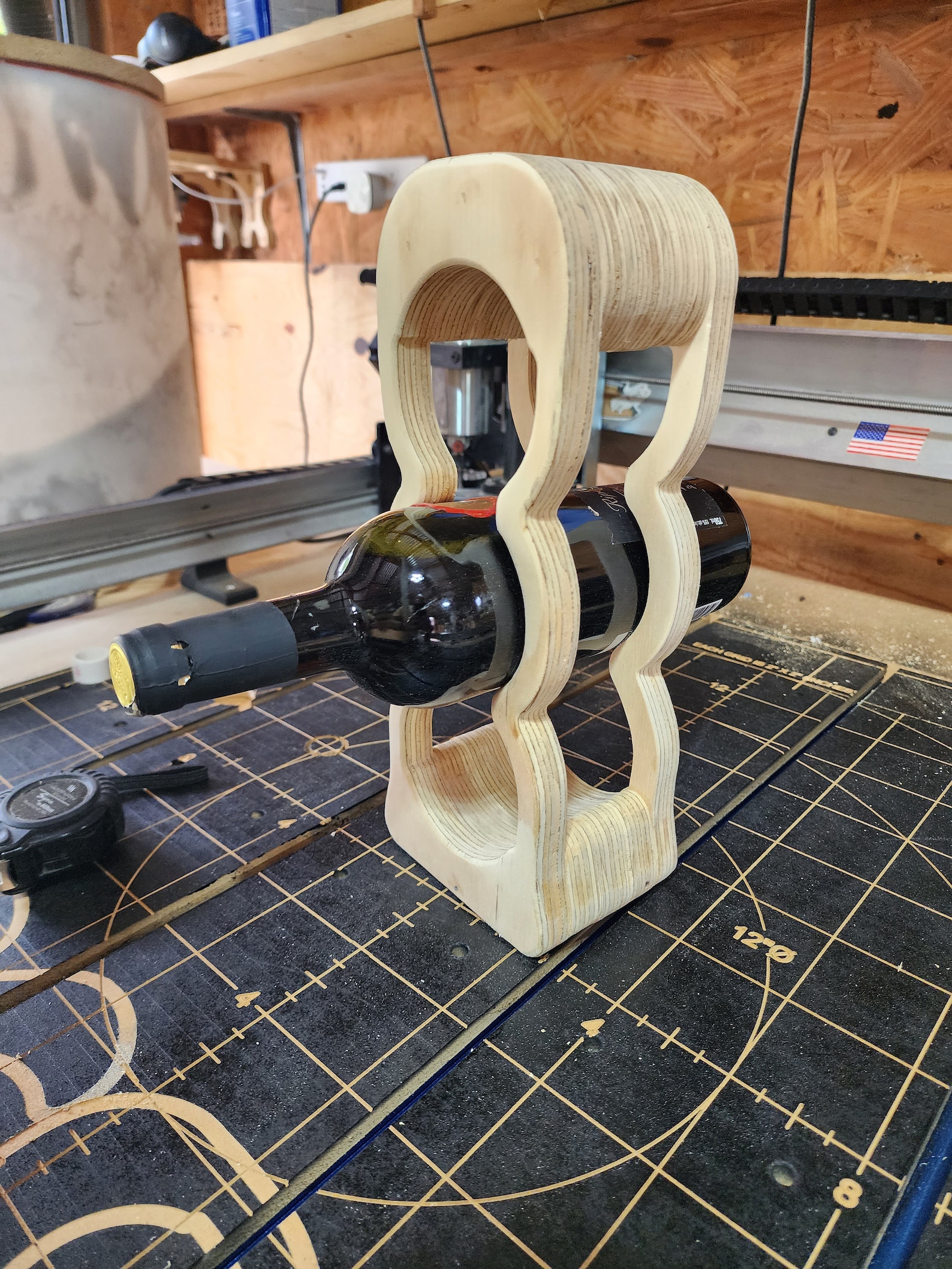 3 Bottle Wine Rack Digital Files Cnc(dxf, Svg, Pdf, Crv) With Extra ...