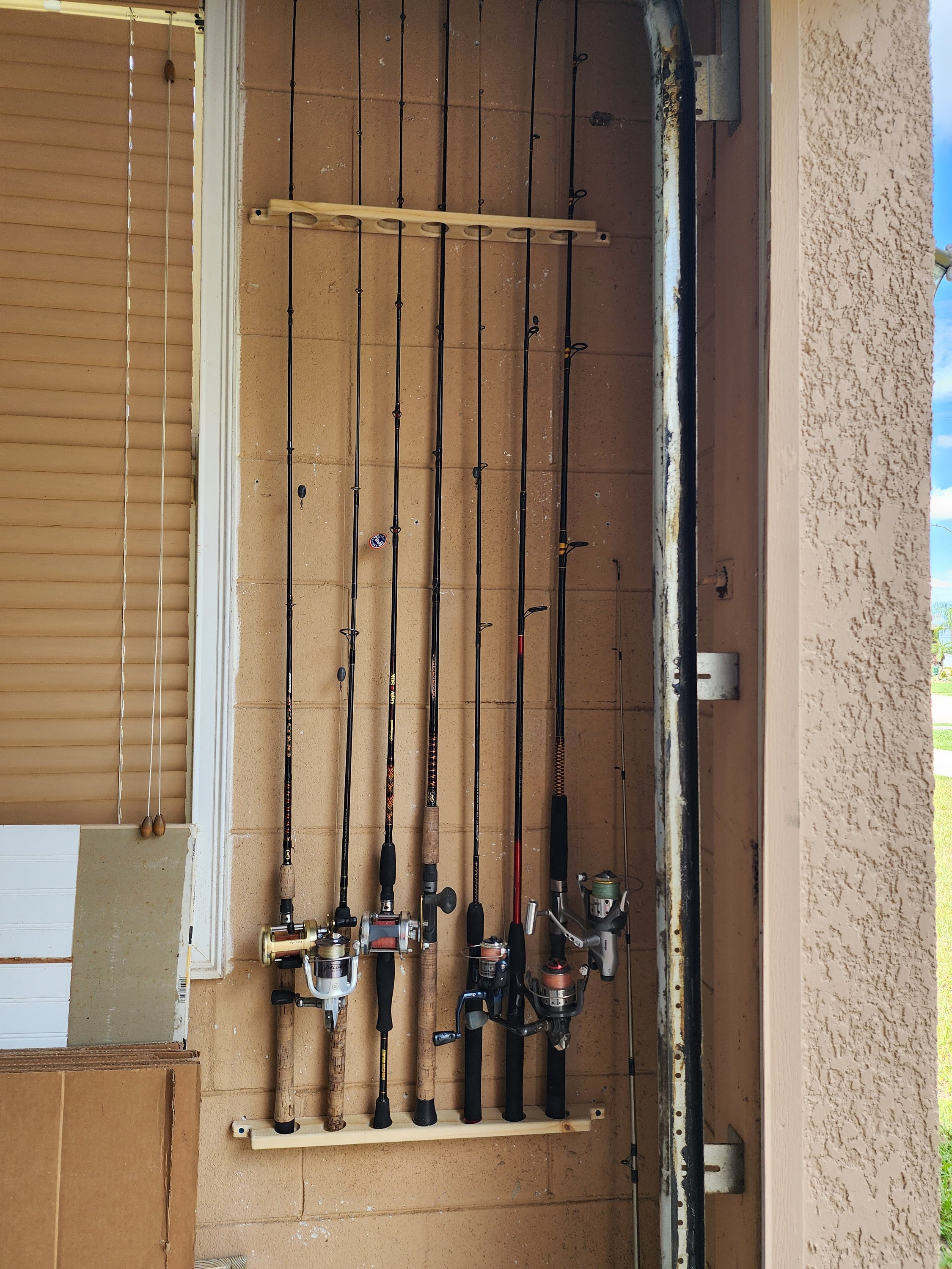 Fishing Rod Racks Fishing Rod Holders for Garage Wood Fishing Pole Wall Rack  Sto