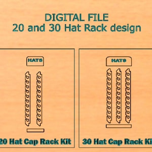 Baseball Hat Holder, Hat Display, 24 Hats, Digital File, Crv Eps Dxf Ai Svg  Pdf Files, File for Cnc Machine 