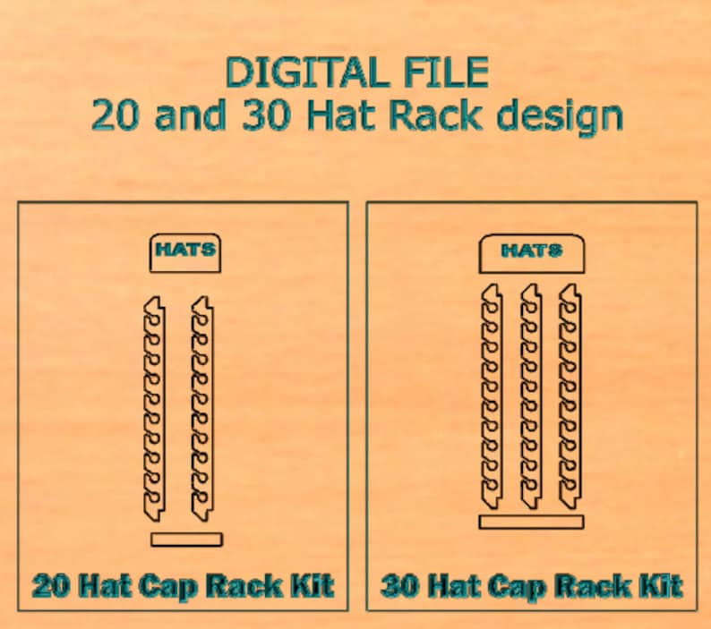 Cnc Router Hat Hat / Cap Rack 20 and 30 Kit Cnc, SVG, DXF, (digital Files Only) - Etsy