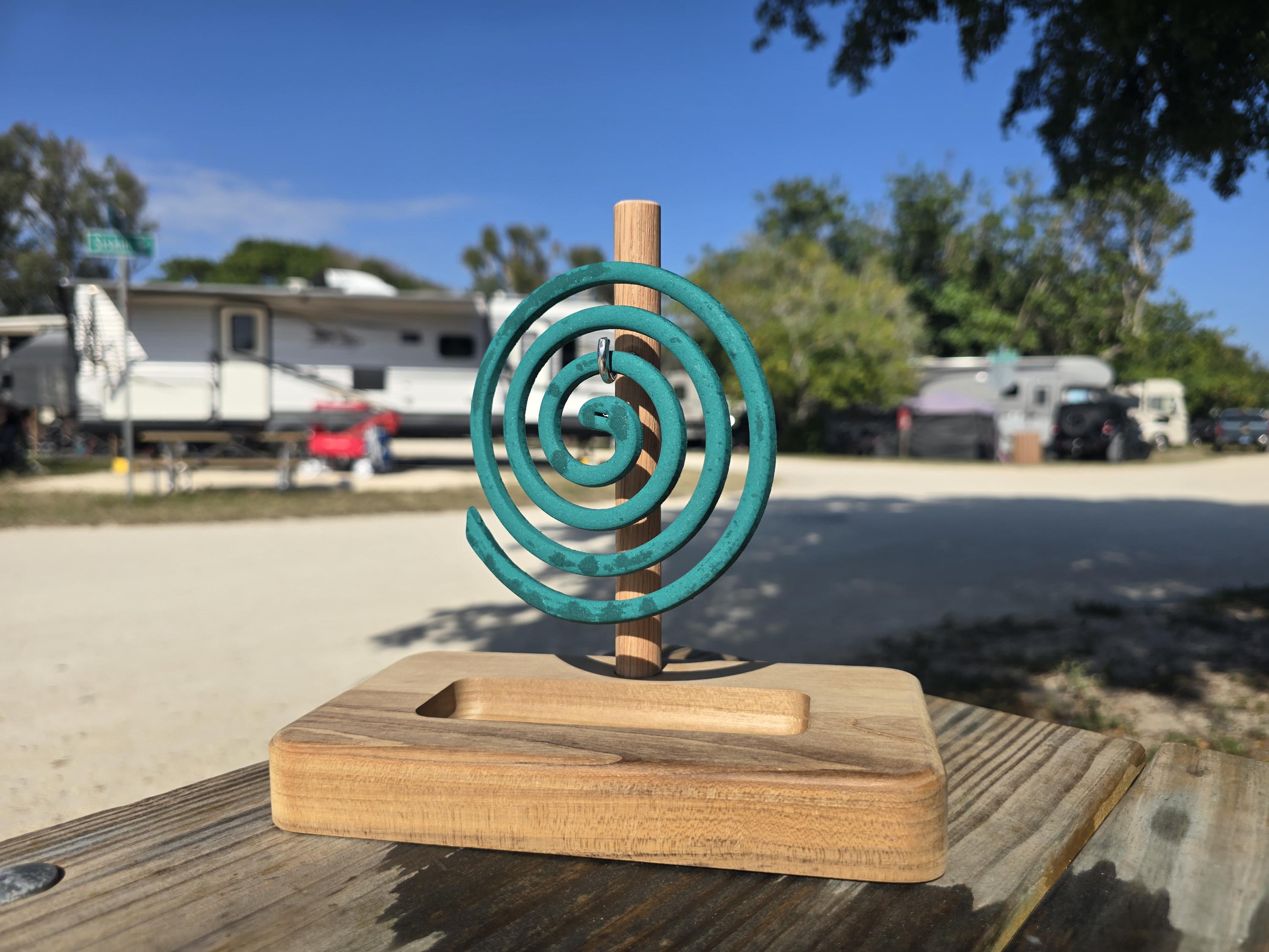 Premium Teak Wood Mosquito Coil Hanger Stand | Outdoor Insect Repellent ...