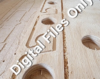 CNC Fishing Rod Holder: 8 Horizontal Designs (Digital Files)