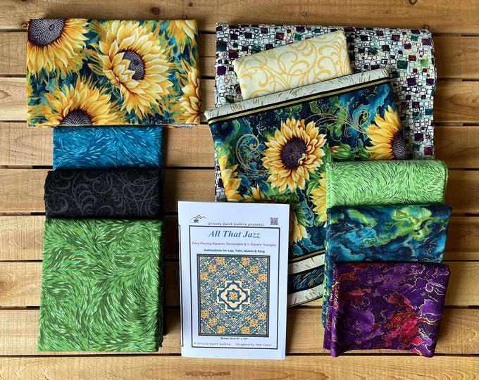 All That Jazz Sunflower Quilt Kit - Etsy