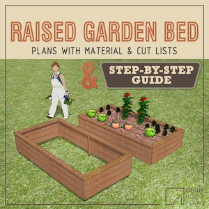 Gartenbeet Pflanzkasten DIY Plan - PDF Download - Bauanleitung - Materialliste & Schritt für Schritt Anleitung - Holzbearbeitung Bauplan
