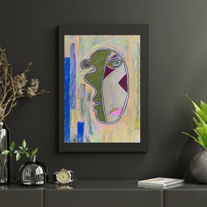 Wall Art Print For Living Room Decor Picasso Style Portrait Poster Gift for Her Decor Art Abstract Poster Feminine Art Custom Wall Decor