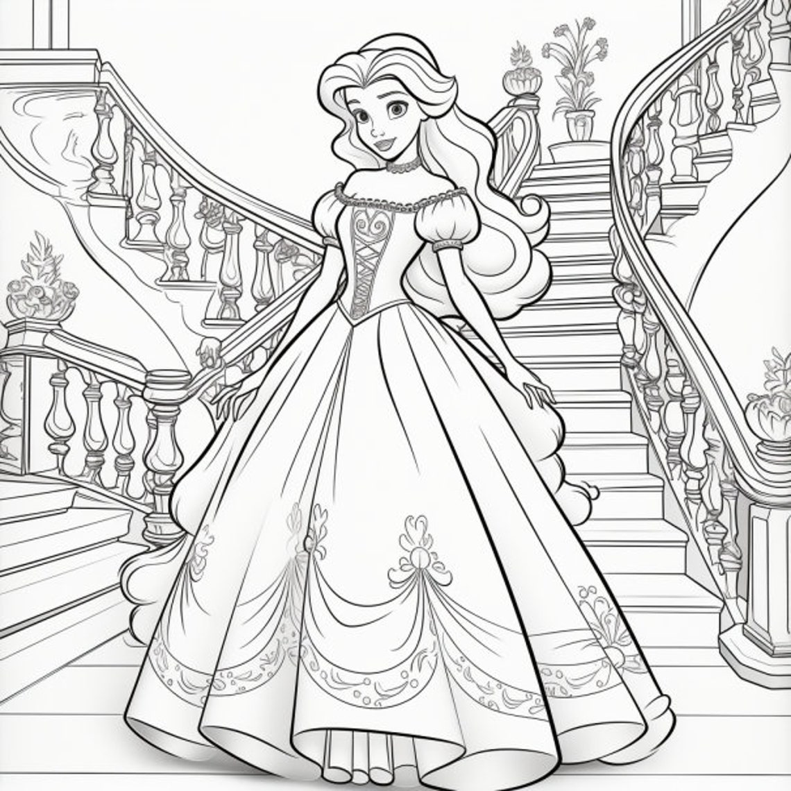 Printable Princess Coloring Pages for Kids, Princess Coloring Sheets ...