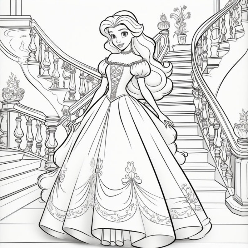 Printable Princess Coloring Pages for Kids, Princess Coloring Sheets ...