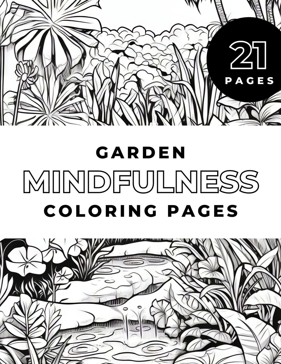 21 Fantasy Garden Coloring Pages, Digital Download, Wall Art, Coloring ...