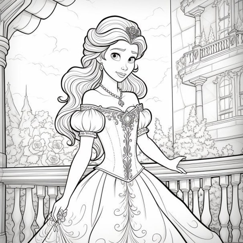 Printable Princess Coloring Pages for Kids, Princess Coloring Sheets ...