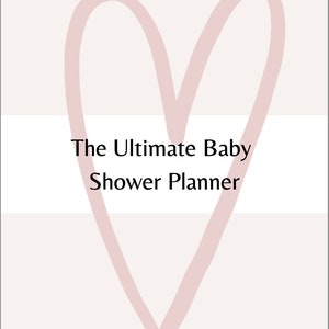 Printable The Ultimate Baby Shower Planner