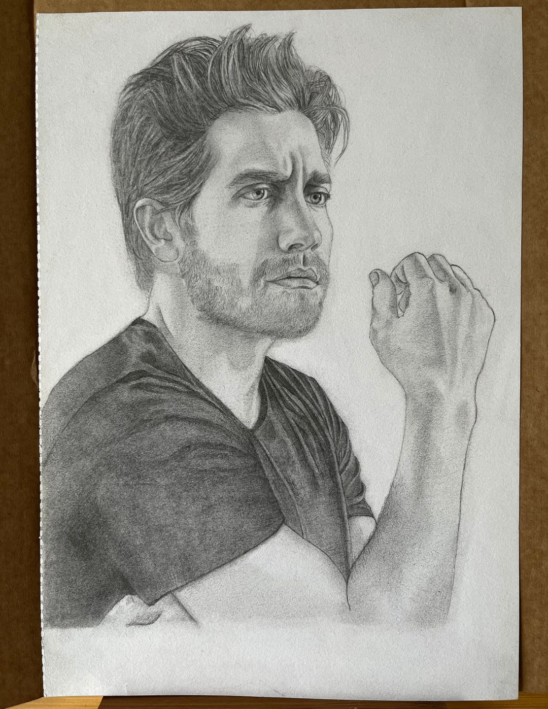 Jake Gyllenhaal Art. Original Pencil Drawing Portrait of the Etsy