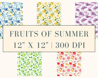 Summer Fruits Seamless Pattern