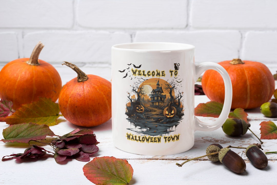 HALLOWEEN TOWN Jack O' Lantern White Ceramic 11 Oz Mug Etsy