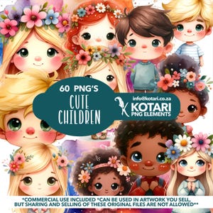 Enfants mignons - Clipart PNG transparent - usage commercial