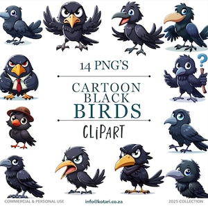 Cartoon schwarze Vögel - Transparente PNG Clipart - Kommerzielle Nutzung