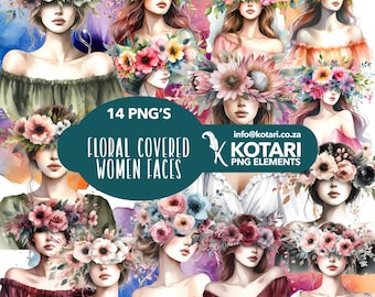 Floral Covering Head Woman - Transparent PNG Clipart - Commercial Use