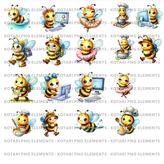 Activity Bees - Transparent PNG Clipart - Commercial Use