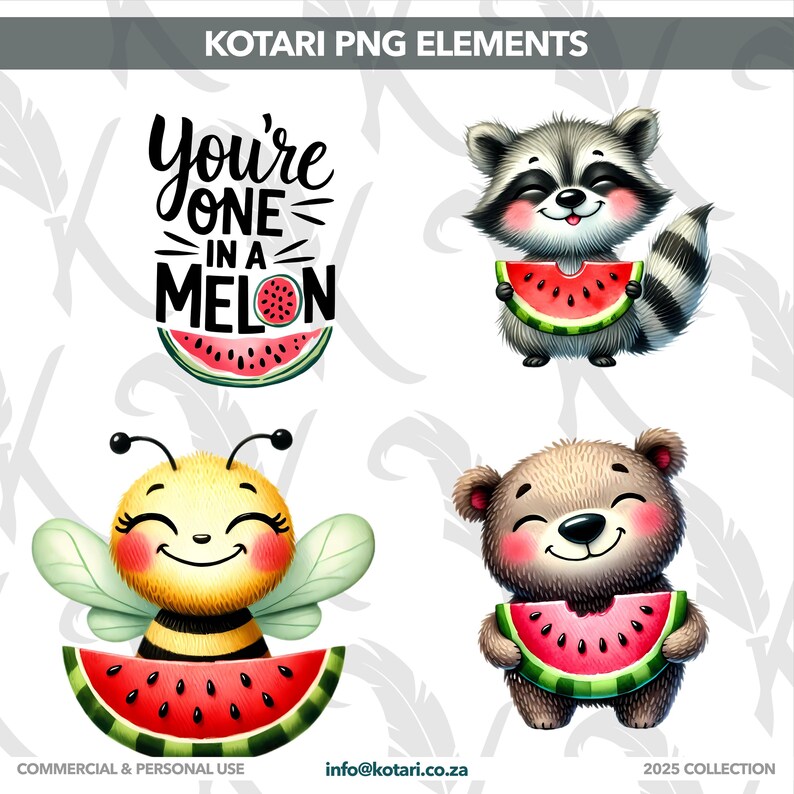 One in a Melon - Transparent PNG Clipart - Commercial Use - Etsy Canada