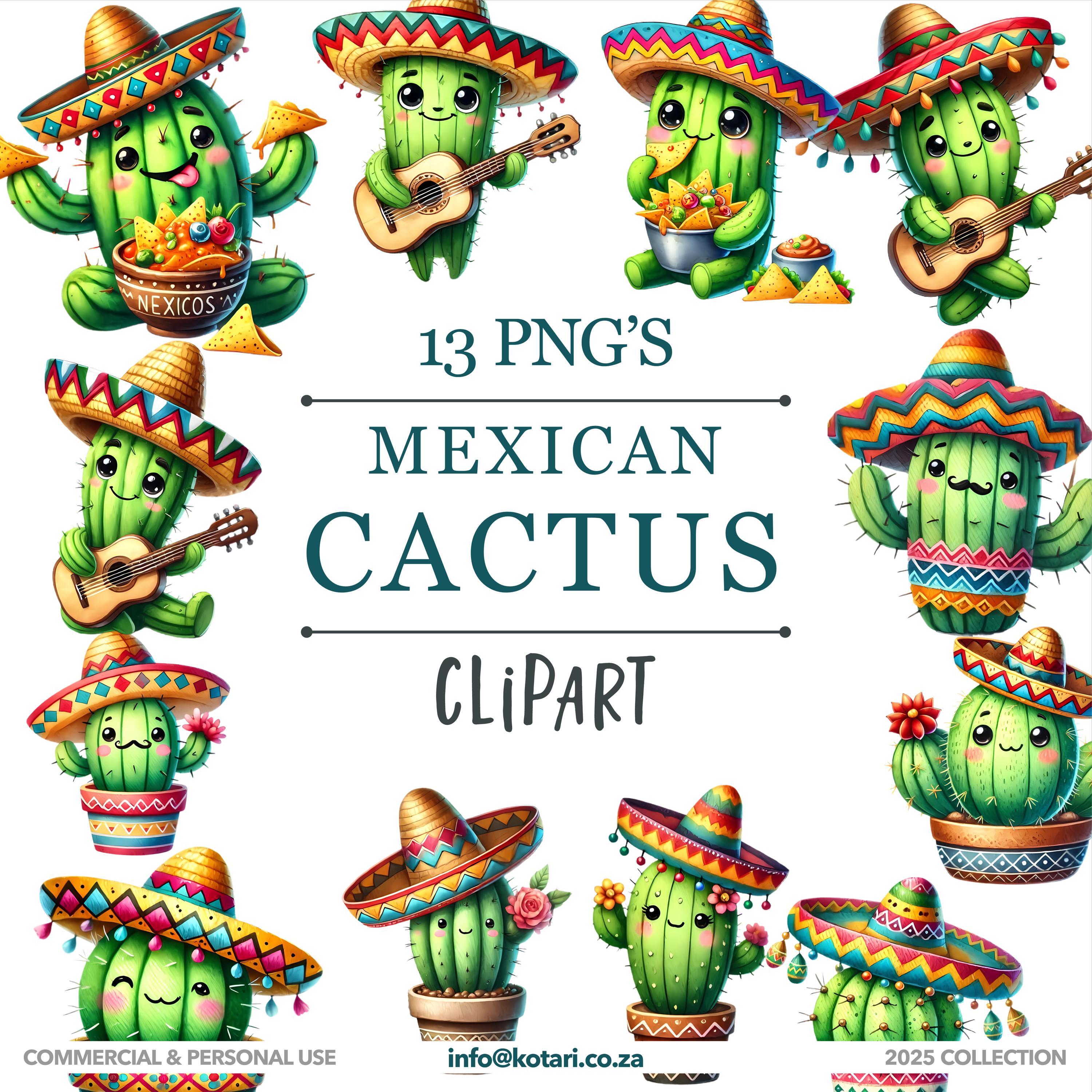 メキシコのサボテン - 透明な PNG クリップアート - 商用利用 - Etsy 日本