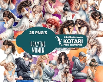 Praying Woman - Transparent PNG Clipart - Commercial Use