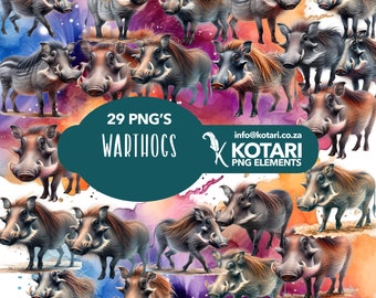 Warthogs - Transparent PNG Clipart - Commercial Use