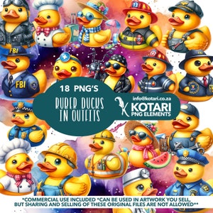 Anatra di gomma in abiti - Clipart PNG trasparente - Uso commerciale