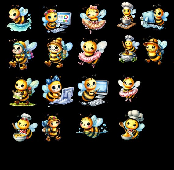 Activity Bees - Transparent PNG Clipart - Commercial Use