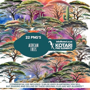 African Trees - Transparent PNG Clipart - Commercial Use