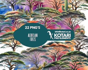 African Trees - Transparent PNG Clipart - Commercial Use
