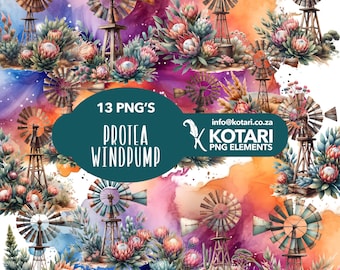 Protea Windpump - PNG trasparente Clipart - Uso commerciale
