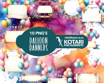 Balloon Banner -PNG Clipart - Commercial Use