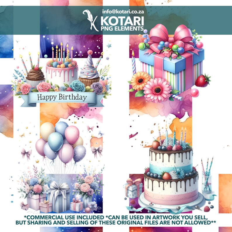 Birthday Bundle Transparent PNG Clipart Commercial Use zdjęcie 3