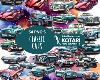 Classic Cars - Transparent PNG Clipart - Commercial Use