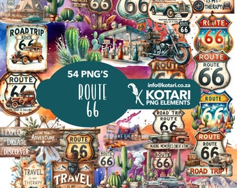Route 66 - Transparent PNG Clipart - Commercial use