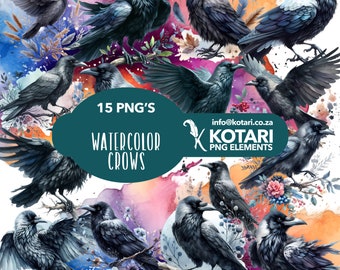 Crows - Transparent PNG Clipart - Commercial use