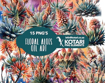 Oil Painted Aloes - Transparent PNG Clipart - Commercial Use
