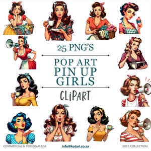 Pop Art Pin Up Girls - Transparent PNG Clipart - Commercial Use
