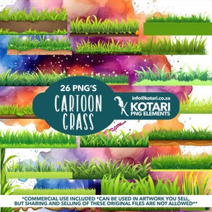 Cartoon Grass - Transparent PNG Clipart - Commercial Use