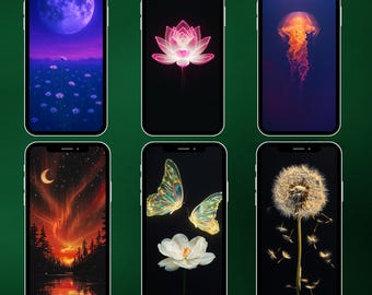 15 Phone Wallpapers | Night Sky, Floral, Anime Designs (Digital Download)